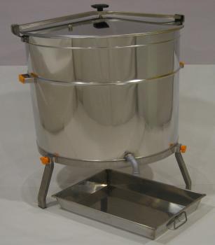 Edelstahl Rundkessel, gasbefeuert, zum Wachsschmelzen 300l/400l